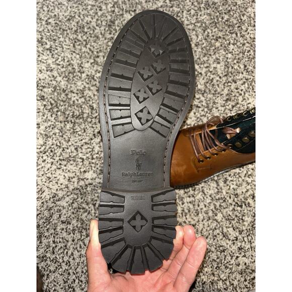 Polo Ralph Lauren Boots Men's 8.5 Bryson Boot Leather & Wool Cap-Toe - Picture 9 of 9